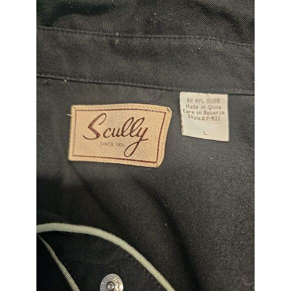 Scully Western Shirt Men's Large Embroidered Pearl Snap Cowgirl Cowboy - Picture 10 of 11